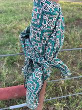 Load image into Gallery viewer, Teal Aztec Wild Rag