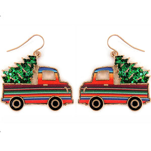 Serape Tree Truck Earrings