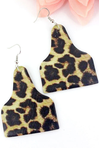 Leopard Cow Tag Earrings 18