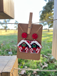 Christmas Cottage Earrings C11