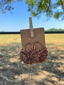 Tooled Gold Earrings 107