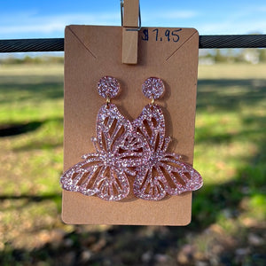 Pink Butterfly Earrings 228